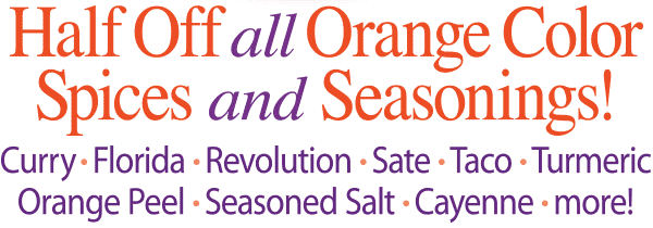 50% Off Orange Spices and Seasonings